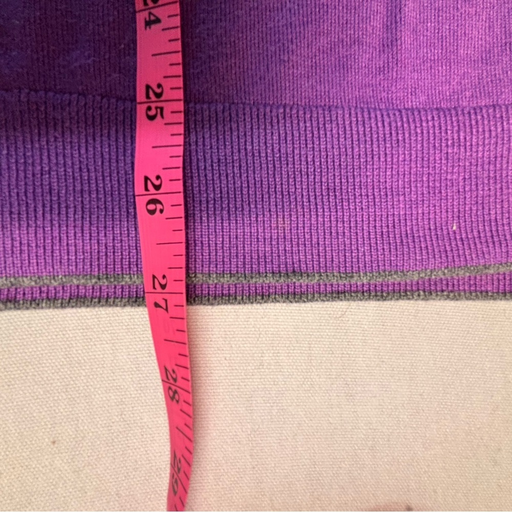 Ted Baker Purple Grey V Neck Cotton Blend Classic New Preppy Academia Sweater 5 - Picture 11 of 11